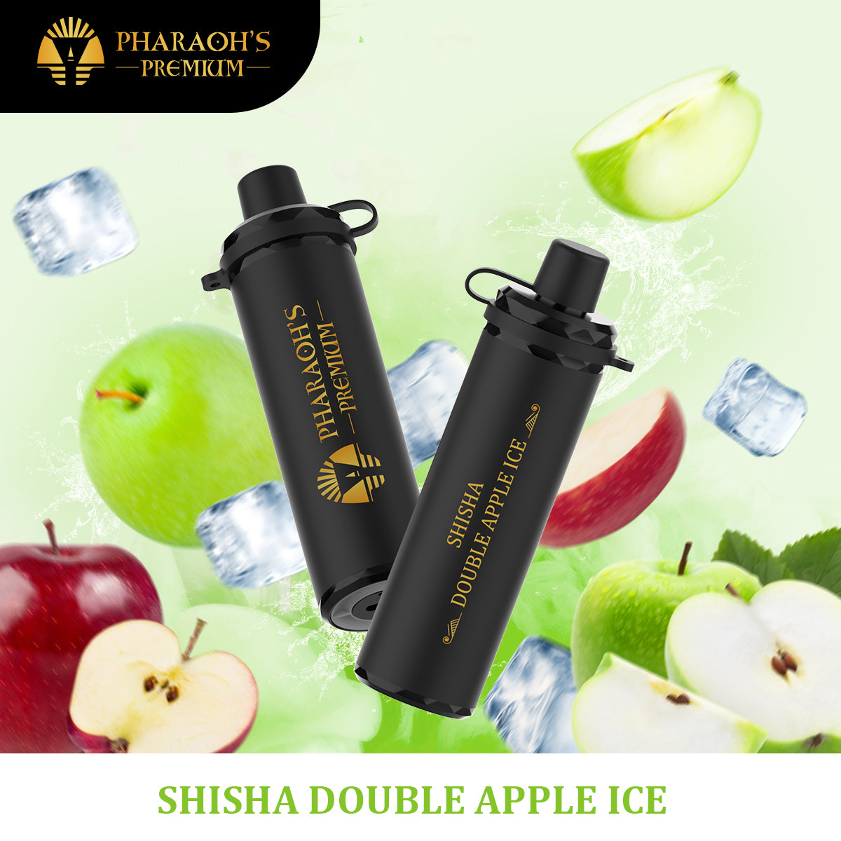 [ALBERTA] Pharaoh's Premium 16K Disposable - Shisha Double Apple Ice (10pc/carton)