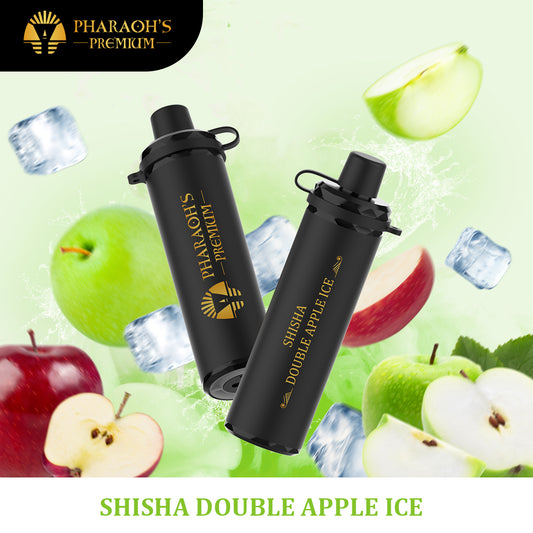 [ALBERTA] Pharaoh's Premium 16K Disposable - Shisha Double Apple Ice (10pc/carton)