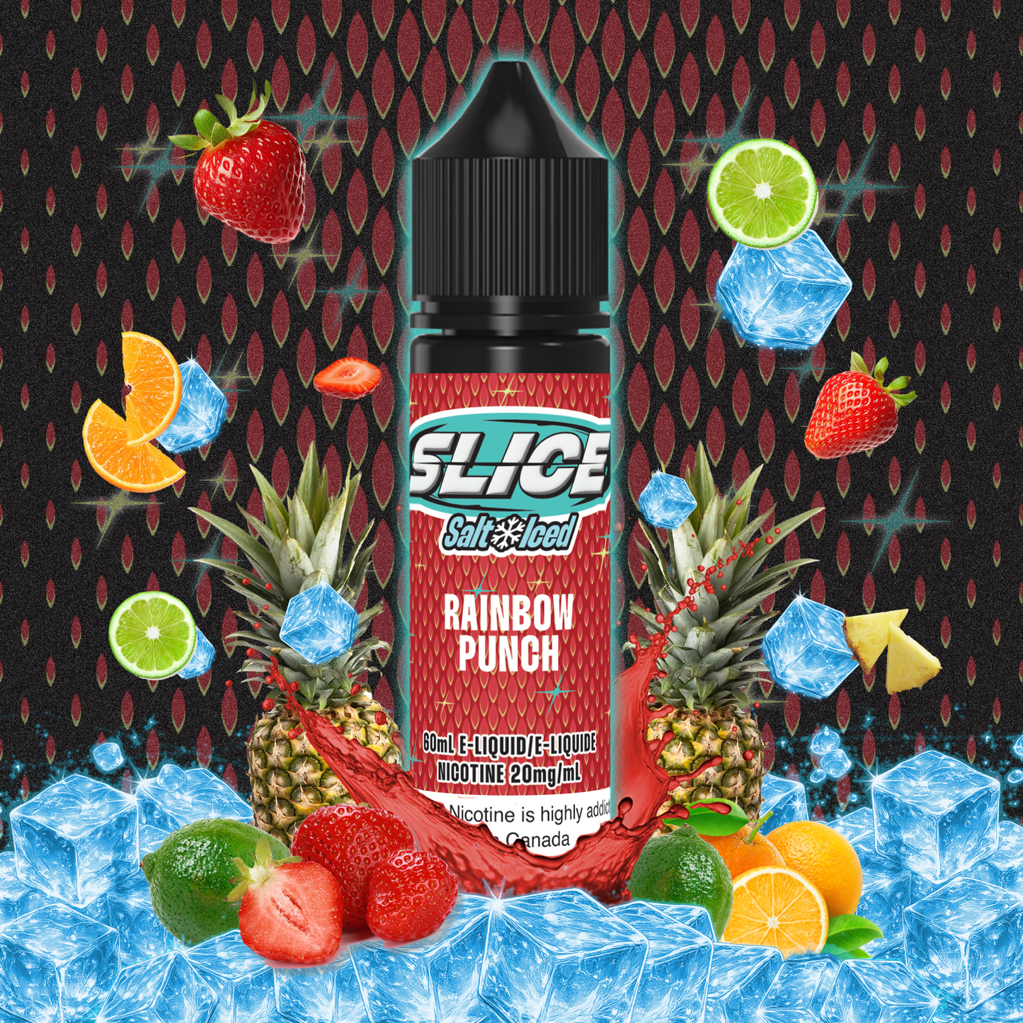 [ALBERTA] Slice E-liquid - Rainbow Punch (Iced) Salt