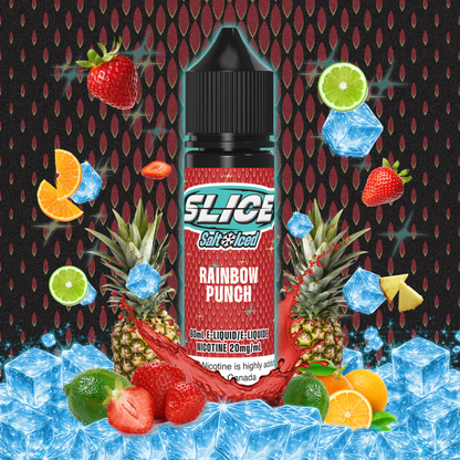 [ALBERTA] Slice E-liquid - Rainbow Punch (Iced) Salt