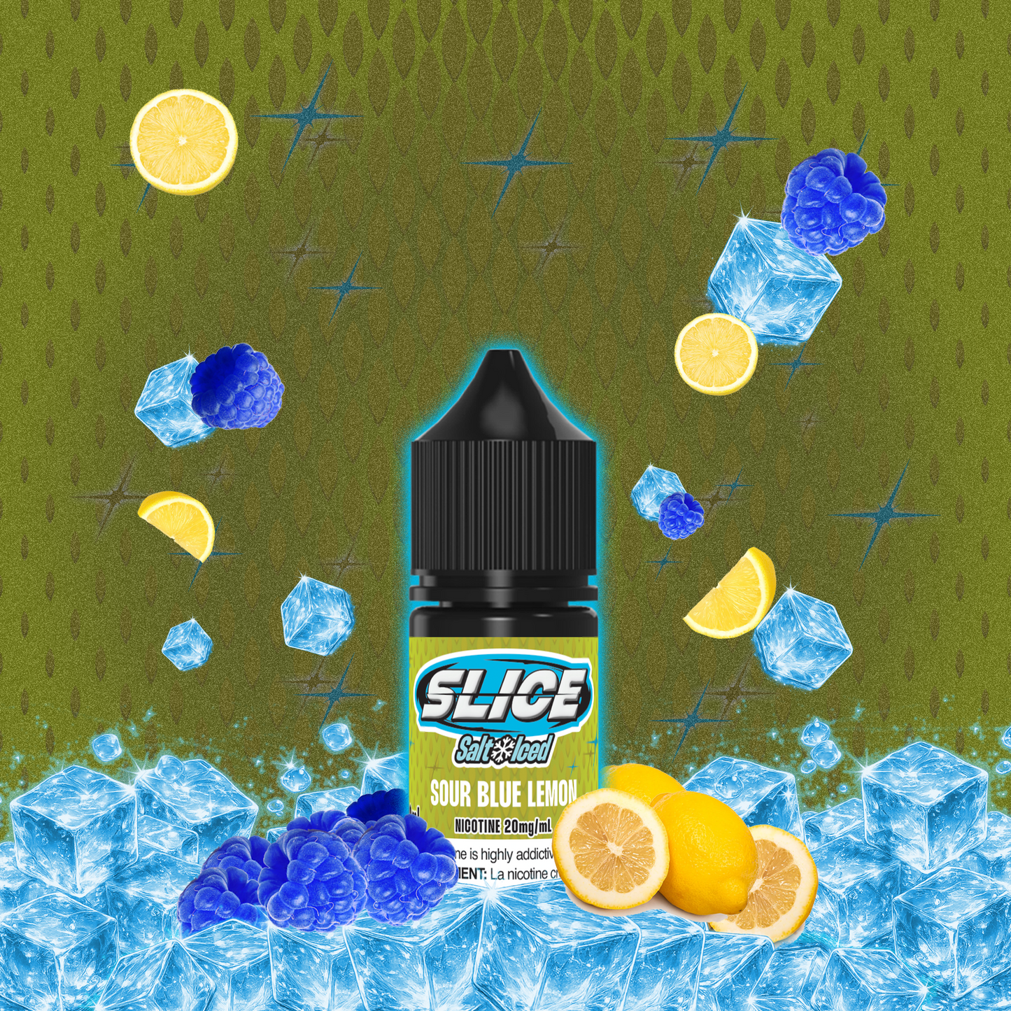 [ALBERTA] Slice E-liquid - Sour Blue Lemon (Iced) Salt